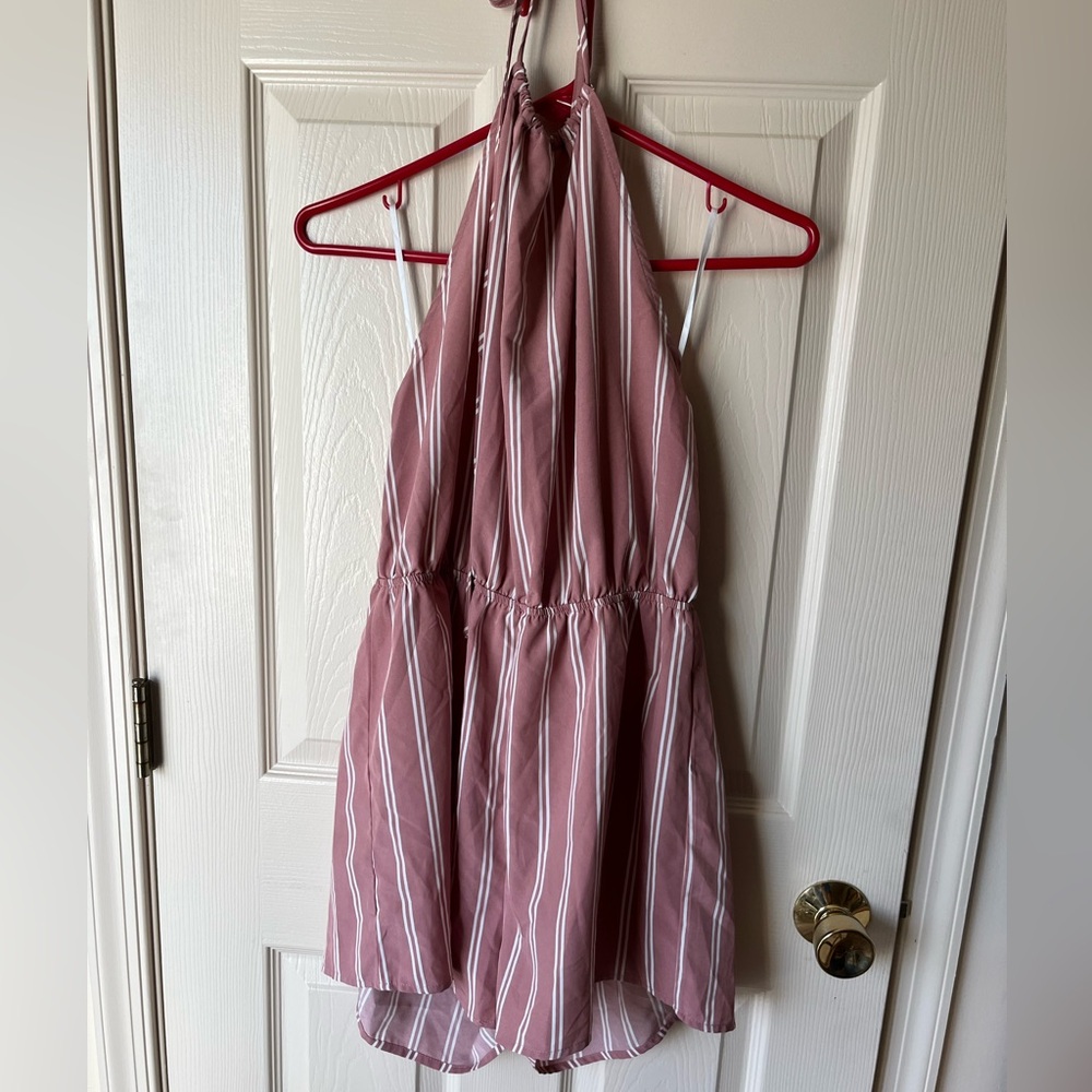 Backless romper